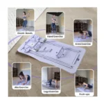 Foldable Pilates Reformer Board with Resistance Bands – Automatic Rebound Ab Roller Trainer
