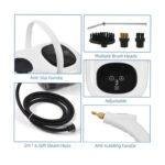2500W High Pressure Electric Steam Cleaner – 1100ml, 3 Bar Pressure, 6 Adjustable Levels, 3 Brush Heads