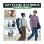 2-in-1 Camping Lounge Chair with Adjustable Backrest & Detachable Footrest – Portable Folding Recliner Chair