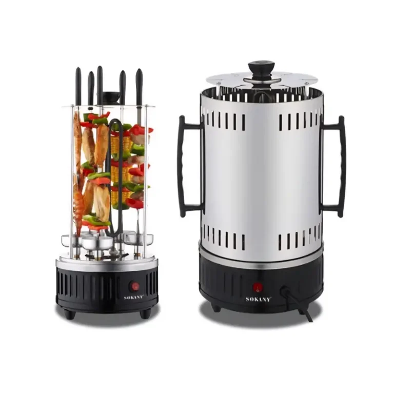 Sokany SK-6111 1000W Electric Barbecue Grill with 6 Skewers, Kebab Maker