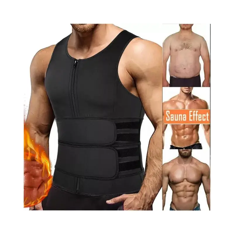 Sweat sauna vest1 Men’s Sauna Vest & Waist Trainer Body Shaper