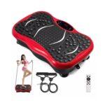 Vibration Plate Full Body Exercise Machine with Resistance Bands, Remote Control