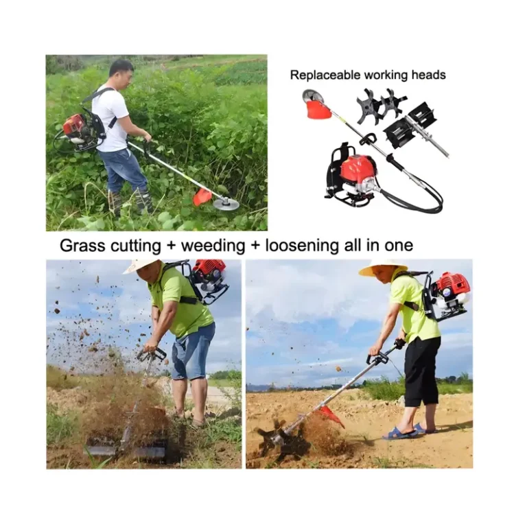 Gasoline Farm Cultivator – 3-in-1 Mini Weeding Machine for Soil Loosening, Weeding & Grass Cutting Garden Tiller
