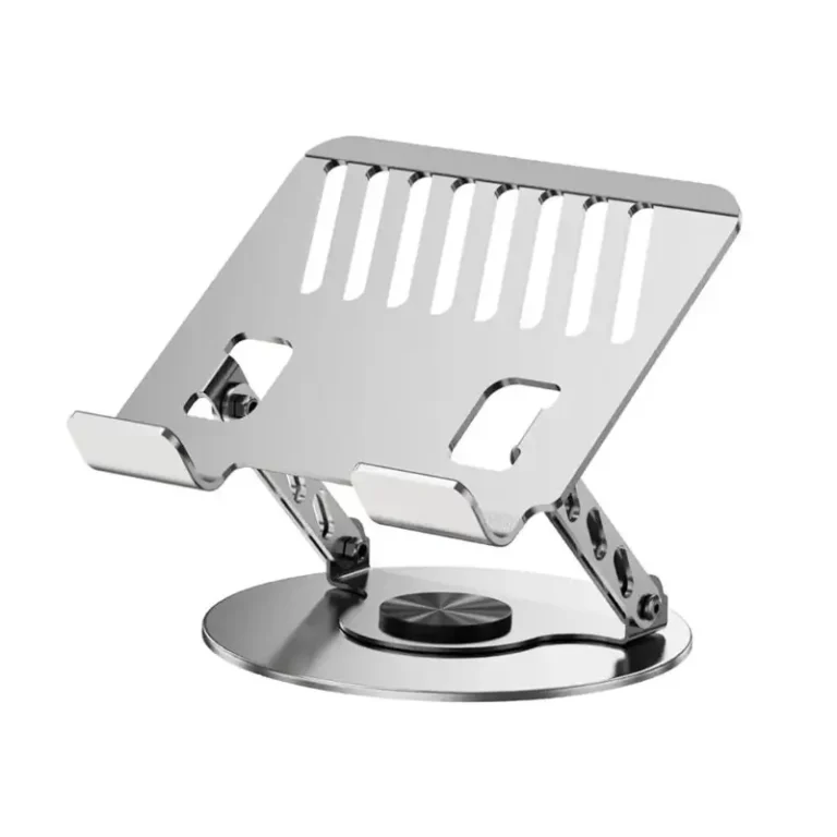 Adjustable Carbon Steel Laptop Stand – 10″ to 17″ Universal Laptop Riser with Rotating Base