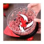 Vegetable Chopper Hand-Crank Food Processor 1.2 L – Multifunction Manual Vegetable Cutter & Shredder
