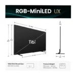 Hisense 116 Inch RGB-ULED MiniLED UX 4K 165Hz Smart TV