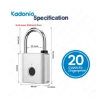 Waterproof Portable Biometric Fingerprint Padlock