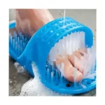 Shower Foot Scrubber Massager – Exfoliating Foot Cleaner Slipper with Soft Bristles, Pumice Stone & Suction Cups
