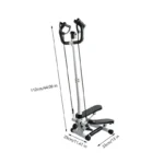 Mini Stepper with Handlebar & LCD Monitor – Compact Hydraulic Fitness Stepper with Adjustable Height, Resistance Bands