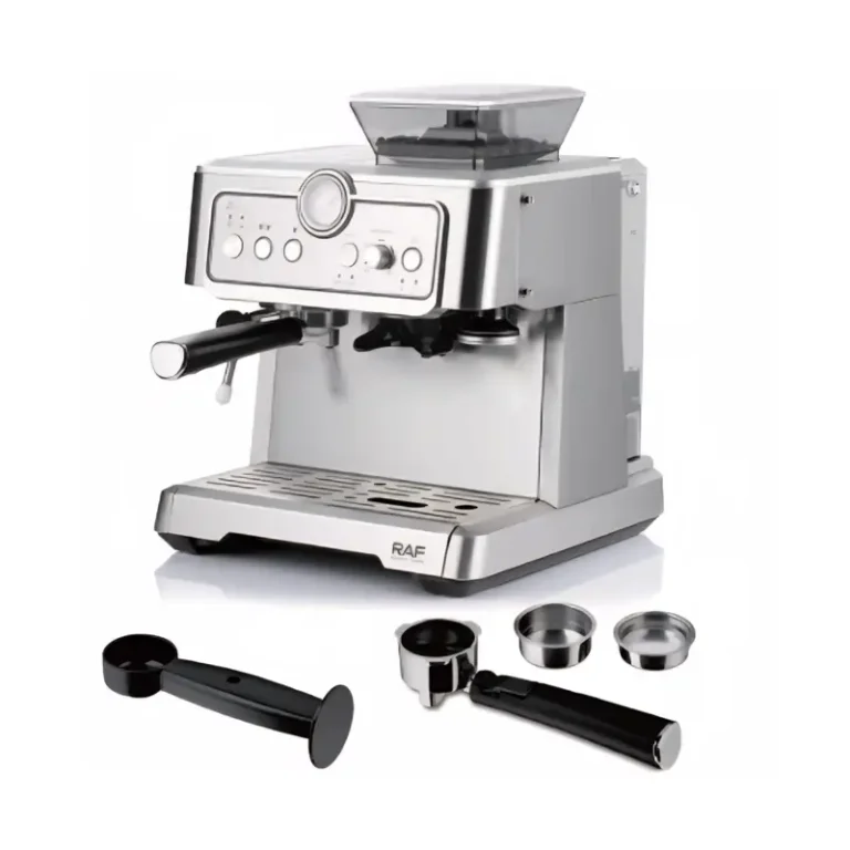 RAF R.0205 2-in-1 Espresso Coffee Machine with Coffee Bean Grinder – 15 Bar, 2.3L Tank, 1350W