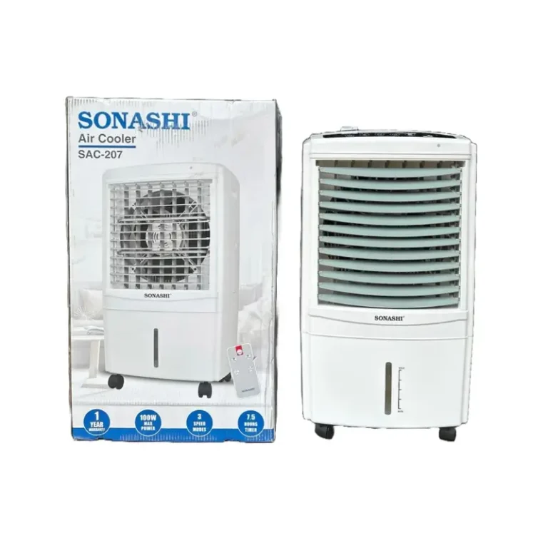 Sonashi SAC-207 15L Portable Air Cooler With Remote Control | 3 Fan Speeds | 100W