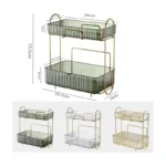 2-Tier Makeup Organizer – Desktop Cosmetic Storage Display Box