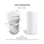 3-Tier Bathroom Corner Shelf – Wall-Mounted & Countertop Organizer