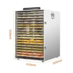 1500W 18-Layer Stainless Steel Commercial Food Dehydrator