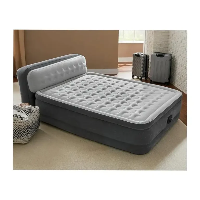5x6 Intex Dura-Beam Ultra Plush Inflatable Pillow Top Air Mattress with Headboard