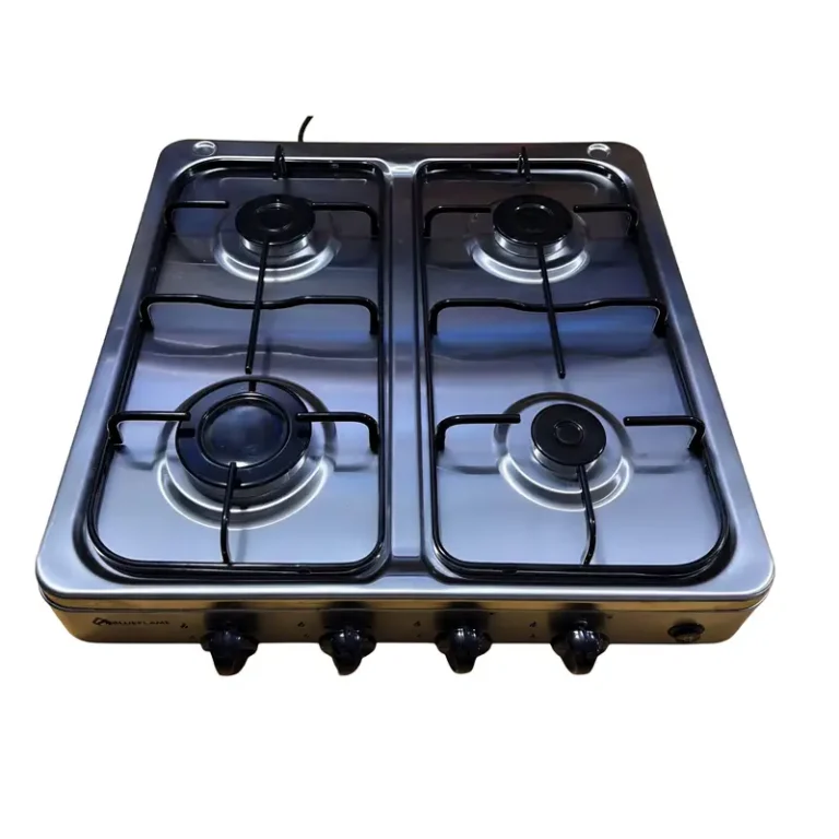 Blueflame Tabletop 4-Burner Gas Stove – Auto Ignition, Stainless Steel Body 50×50cm