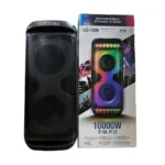Golden Tech AO-1039 Rechargeable Speaker System – Dual Speakers, LED Lights, Portable 10,000W
