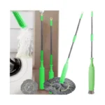 2-in-1 Self-Wringing Microfiber Twist Mop – 360° Rotating Adjustable Handle, Wet & Dry Cleaner