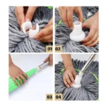 2-in-1 Self-Wringing Microfiber Twist Mop – 360° Rotating Adjustable Handle, Wet & Dry Cleaner