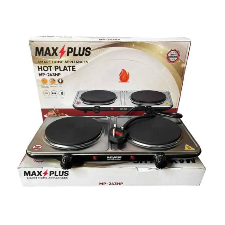 Max Plus MP-243HP Double Burner Electric Hot Plate – 2000W Portable Stove