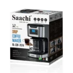 Saachi NL-COF-7074 12-Cup Programmable Drip Coffee Maker – 1.8L Glass Jar, LCD Display, 900W