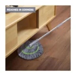 Self-Wringing Easy Squeeze Twist Mop – Strong Water Absorption, Stainless Steel Handle, Reusable Fiber Mop Head