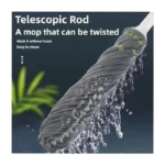 Self-Wringing Easy Squeeze Twist Mop – Strong Water Absorption, Stainless Steel Handle, Reusable Fiber Mop Head