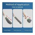 Self-Wringing Easy Squeeze Twist Mop – Strong Water Absorption, Stainless Steel Handle, Reusable Fiber Mop Head