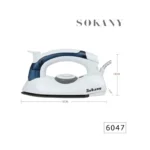 Sokany 6047 700W Portable Mini Travel Steam Iron – 60ml Tank, Foldable Handle