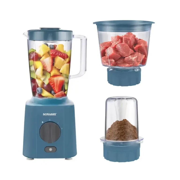 Sonashi SB-160N1 3-in-1 Blender – 650W, 1.5L Unbreakable Jar, Blue