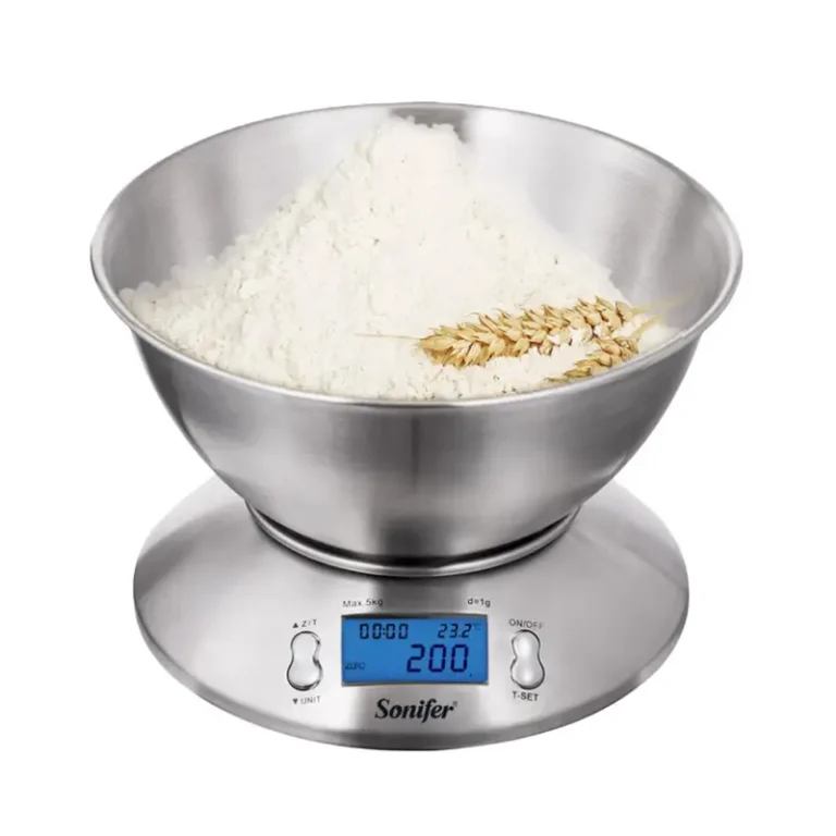 Sonifer SF-1926 Digital Kitchen Scale with Stainless Steel Bowl – 5kg