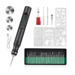 37-in-1 USB Rechargeable Cordless Engraving Pen Kit – 3-Speed DIY Rotary Engraver