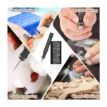 37-in-1 USB Rechargeable Cordless Engraving Pen Kit – 3-Speed DIY Rotary Engraver