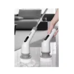 9-in-1 Electric Spin Scrubber Cleaning Brush with 9 Replaceable Heads & Telescopic Handle – 1800mAh