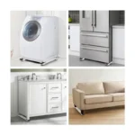 Heavy Duty Washing Machine Stand & Fridge Stand Base – Adjustable Appliance Rollers (Pair)