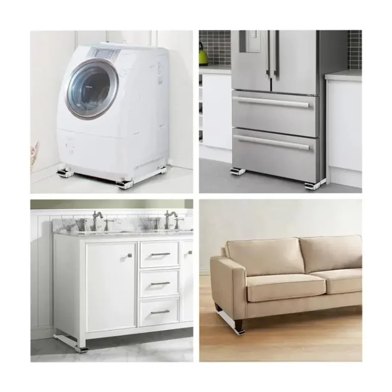 Heavy Duty Washing Machine Stand & Fridge Stand Base – Adjustable Appliance Rollers (Pair)