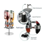 6-Bottle Rotating Liquor Beer Dispenser – Bar Butler Carousel
