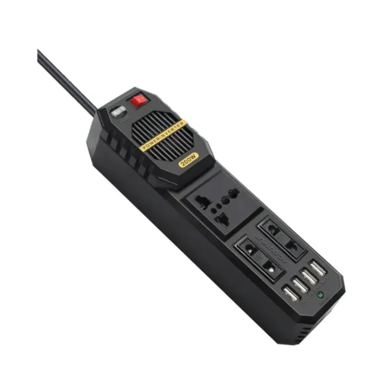 BYGD 200W Power Car Inverter DC 12V to AC 220V | 4 USB Ports | Cooling Fan