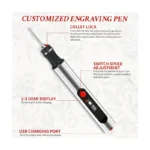 Rechargeable Engraving Pen – Precision Cordless Engraver with 30 Bits, LED Display & USB-C Fast Charging