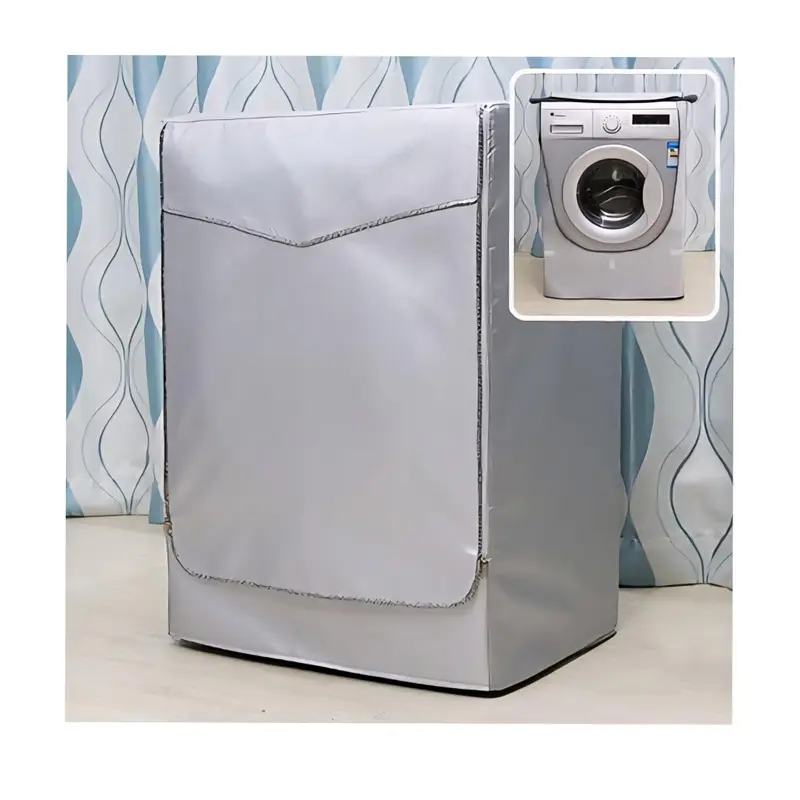 Front Load Washing Machine Cover – Waterproof, Dustproof & UV-Resistant - Silver