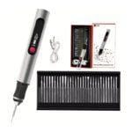 Rechargeable Engraving Pen – Precision Cordless Engraver with 30 Bits, LED Display & USB-C Fast Charging