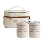 4pcs Insulated Lunch Box Set – 4 Stackable Lunch Box Containers with Thermal Bag – Leakproof & Portable