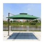 3×3m Large Cantilever Outdoor Canvas Umbrella Canopy - 360° Rotating & Adjustable Garden Parasol - Image 2