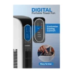 Geepas GF21167N Digital Tower Fan with Remote Control