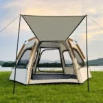 6-Person Automatic Hexagonal Camping Tent