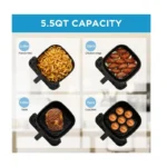 Midea Digital Air Fryer 5.5QT – HeatXpress Rapid Air Technology, 9 Preset Menus, 1500W