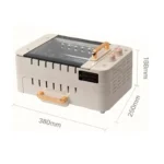 Indoor BBQ Kebab Skewers Grill – Smokeless Auto Rotating Electric Barbecue Grill with Rotisserie, 3-In-1 Tabletop Grill with Dual-Zone 1000W