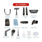 TOBI TB-967 Portable Steam Cleaner 1500W – Deluxe 15-in-1 Multi-Surface Cleaner - Gray