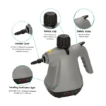 TOBI TB-967 Portable Steam Cleaner 1500W – Deluxe 15-in-1 Multi-Surface Cleaner - Gray