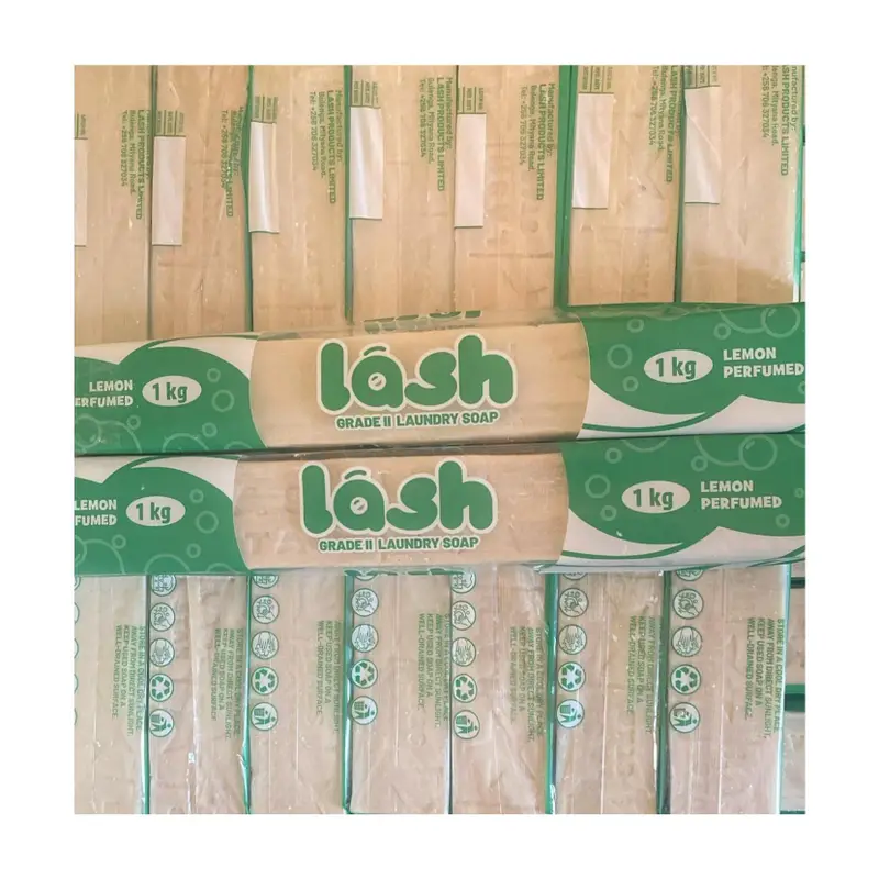 Lash Laundry Bar Soap 10 Bars –1kg Each, Lemon Perfumed Grade II Washing Bar Soap